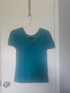 Banana Republic Teal Short Sleeve Knit Sweater